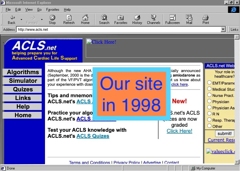 Original acls.net homepage